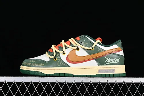 All Categories Nk SB Dunk Series Nk SB Dunk Low Low-top Sneakers Nk Dunk Low Panda Prank-Street Summer Graffiti Green Orange SB Strappy Low-top Casual Sneakers DD1391-300